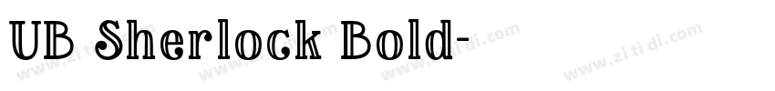 UB Sherlock Bold字体转换